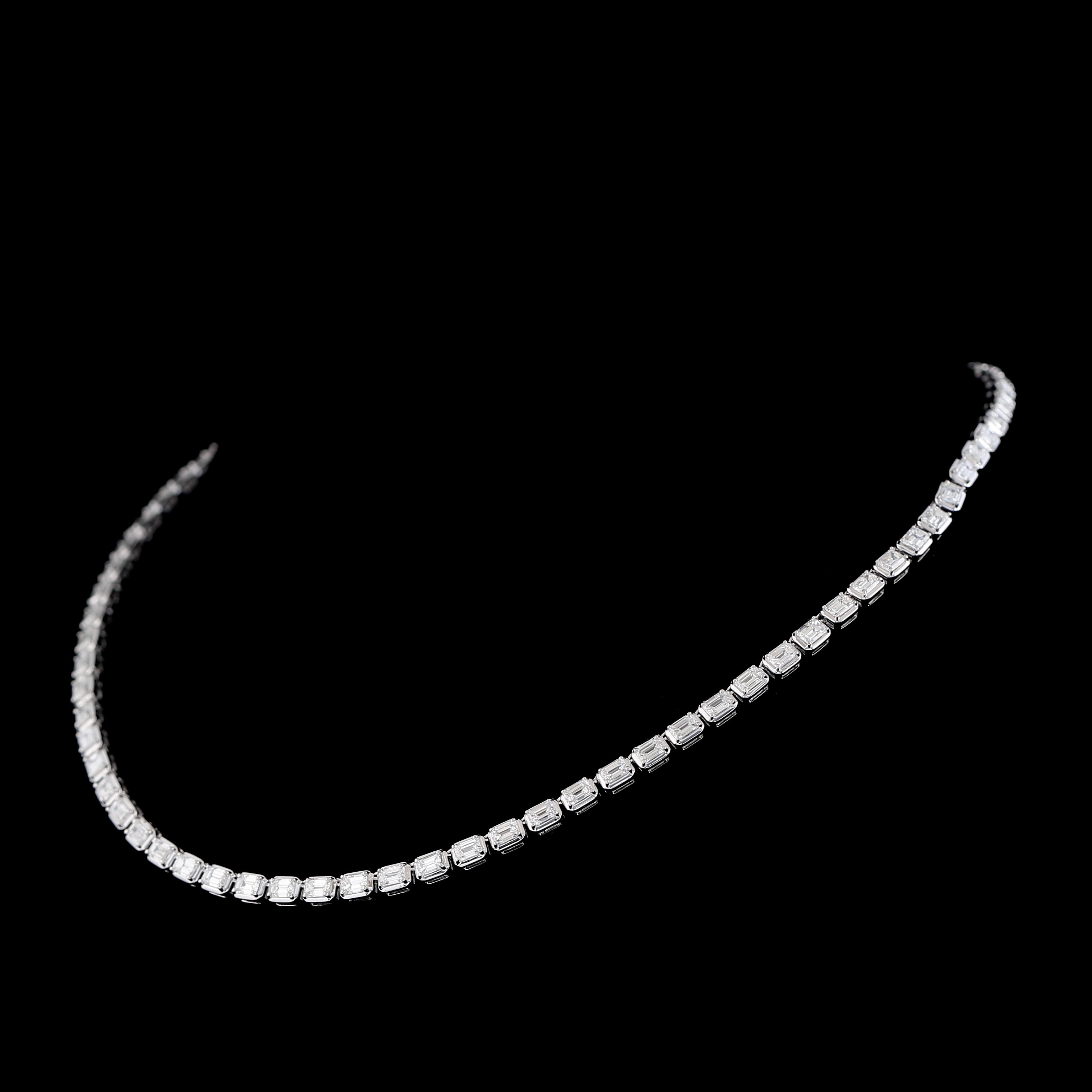 Emerald Bezel Tennis Chain