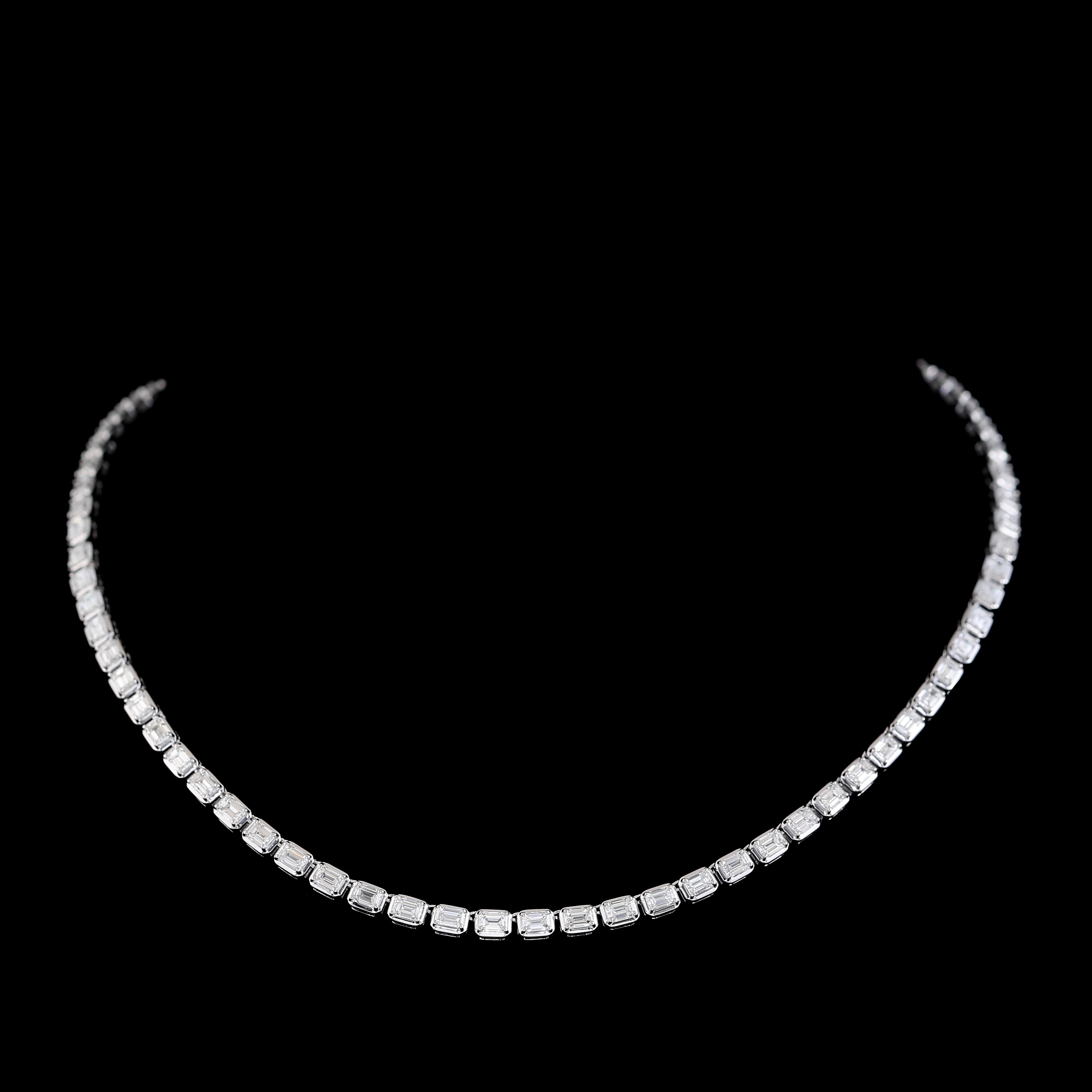 Emerald Bezel Tennis Chain