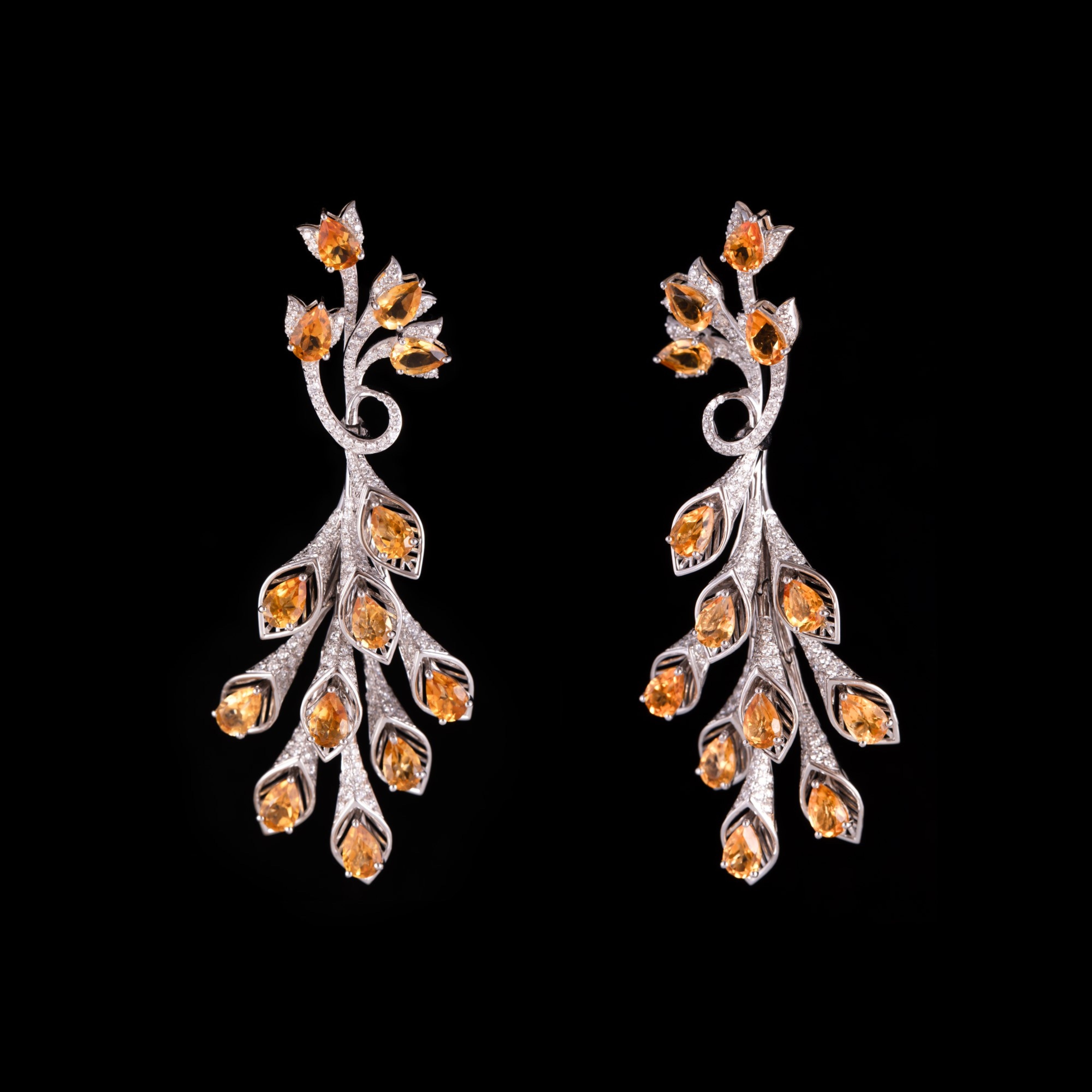 Morning Glory Citrine Earrings