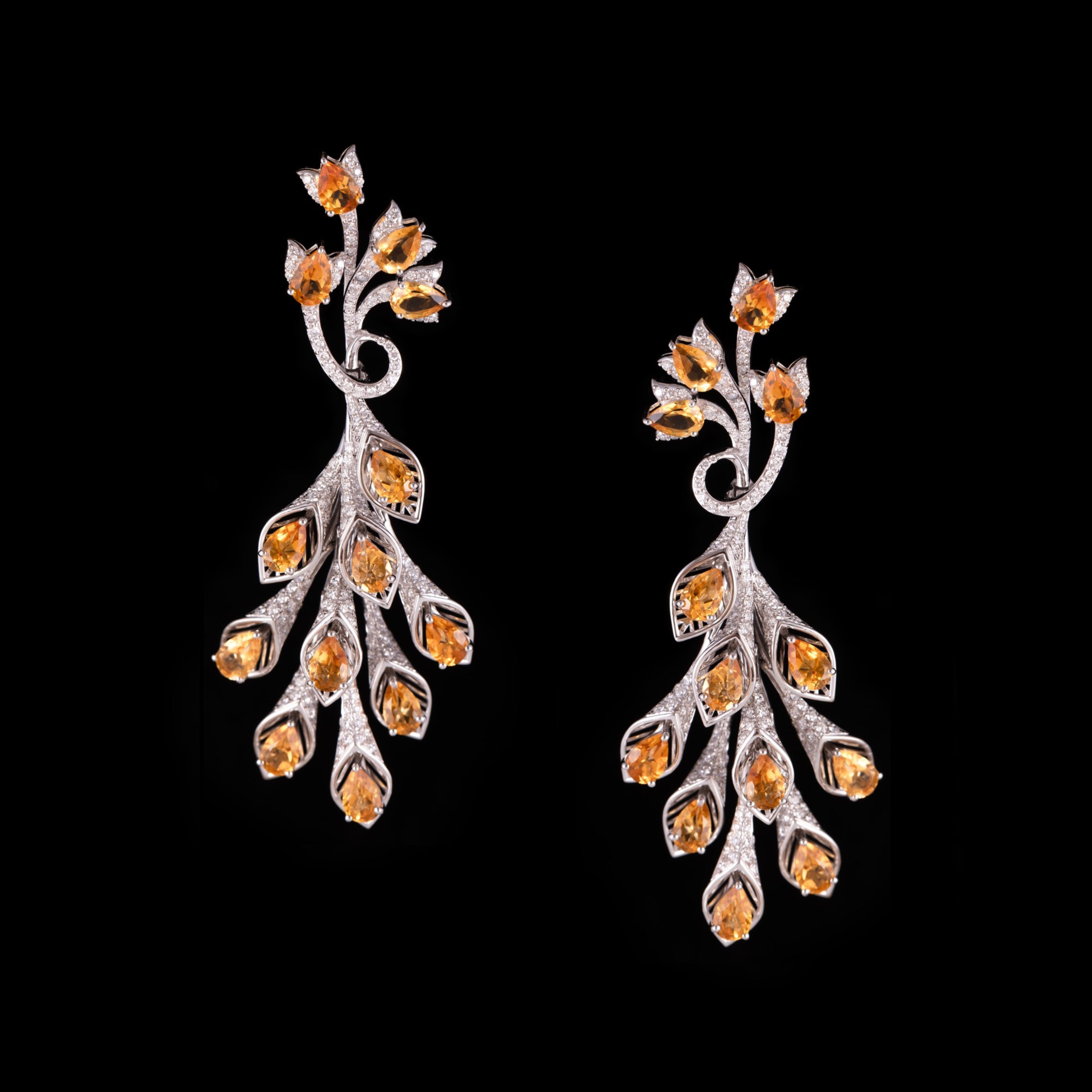 Morning Glory Citrine Earrings