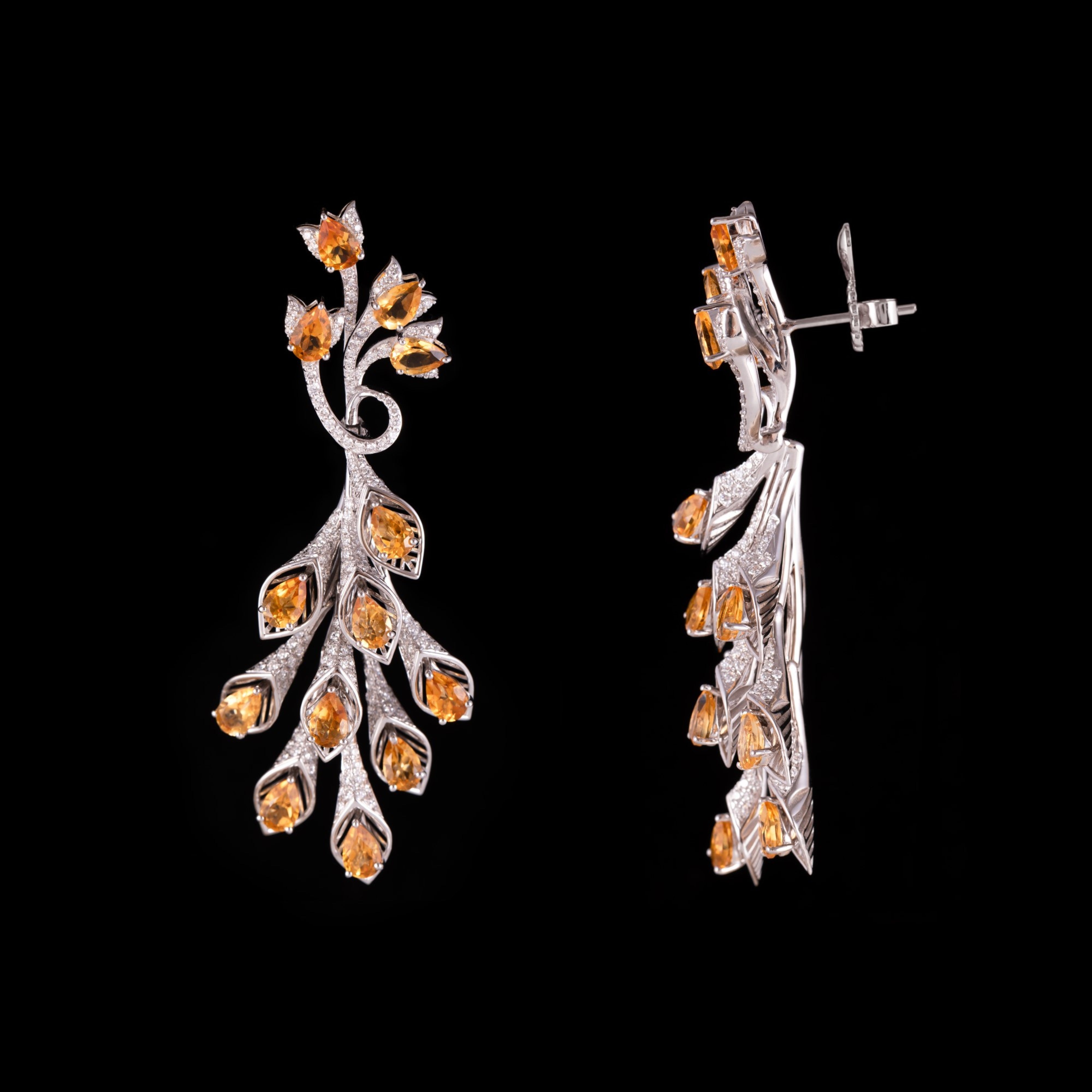 Morning Glory Citrine Earrings