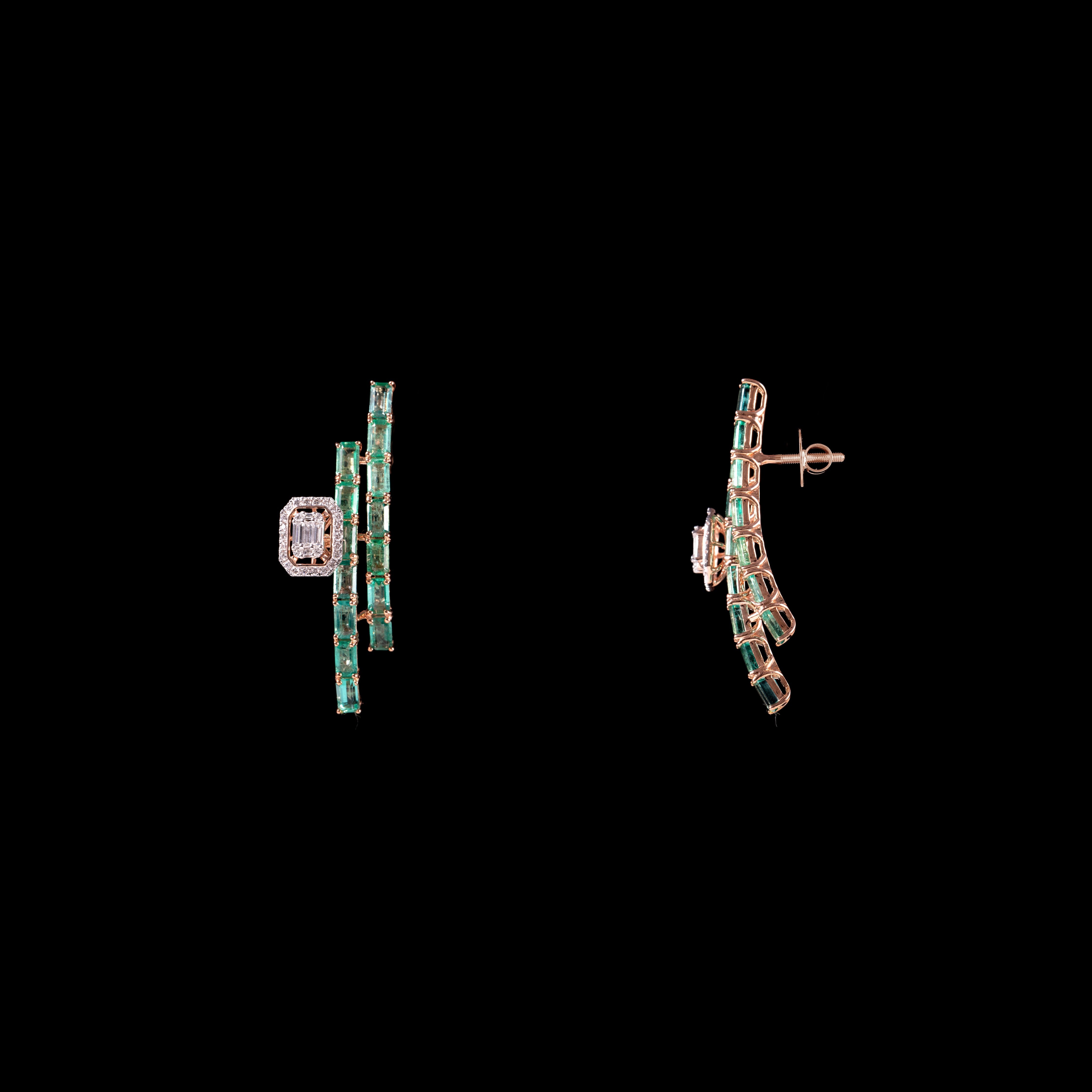 Inner Circle Emerald Earrings