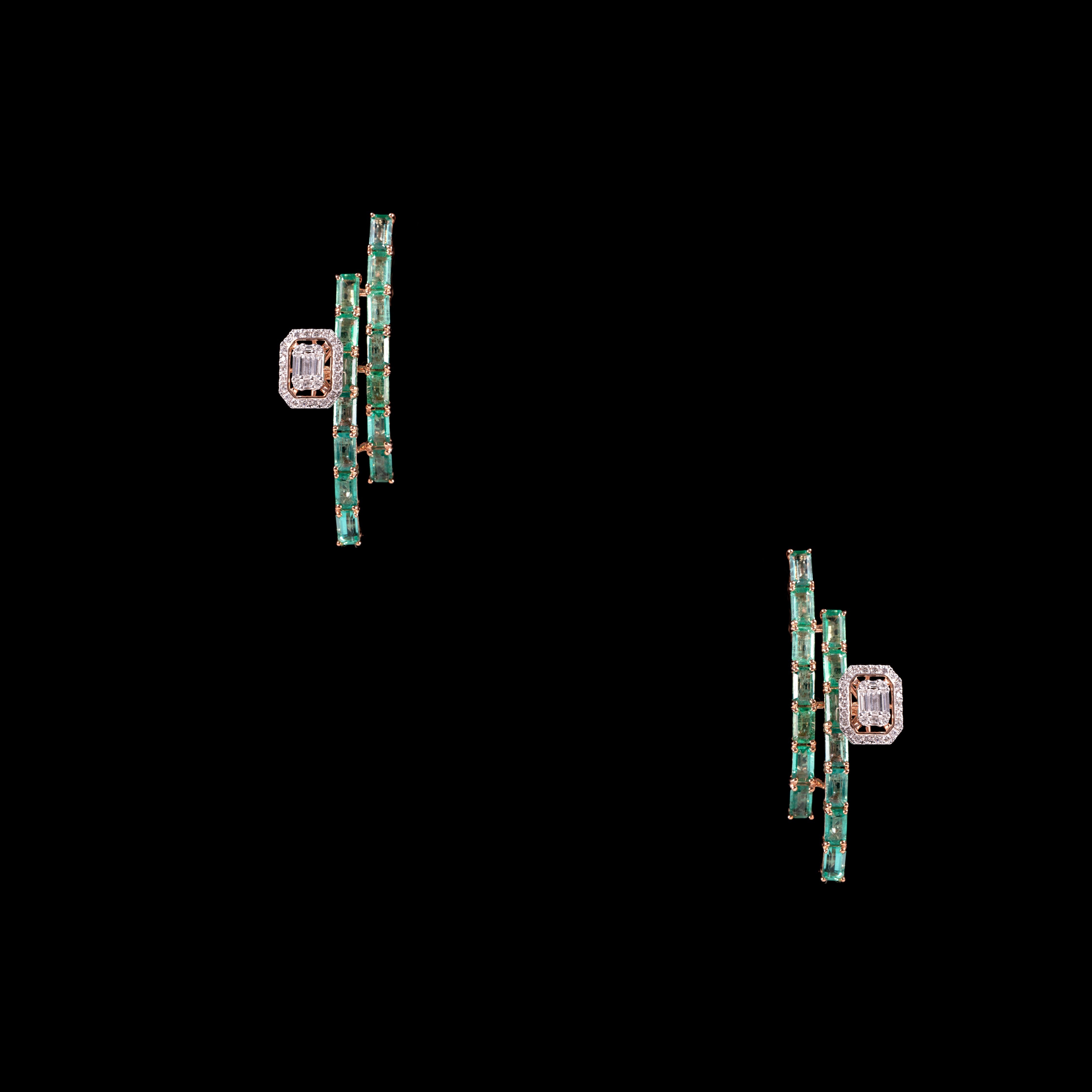 Inner Circle Emerald Earrings