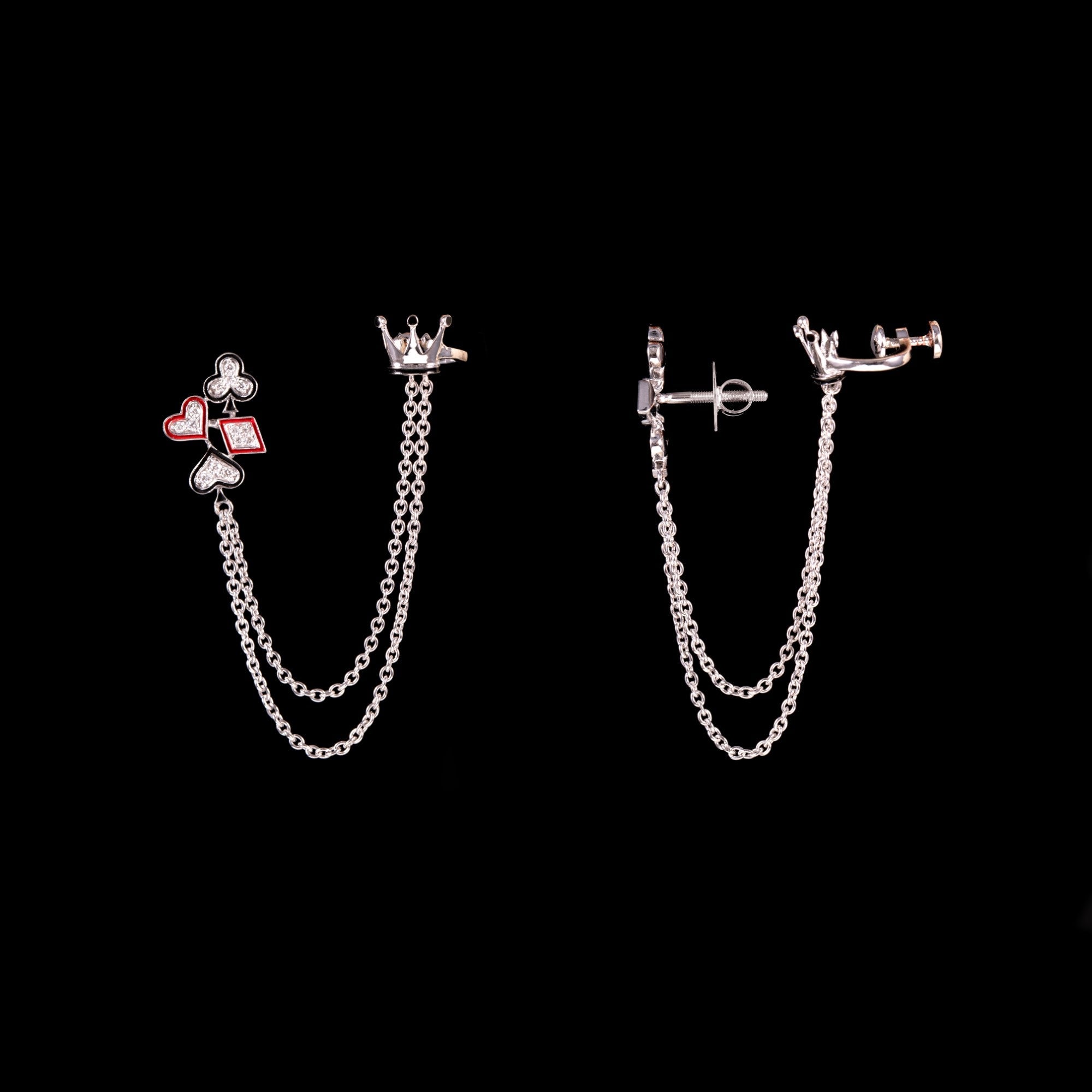 Court Cards Diamond Earrings