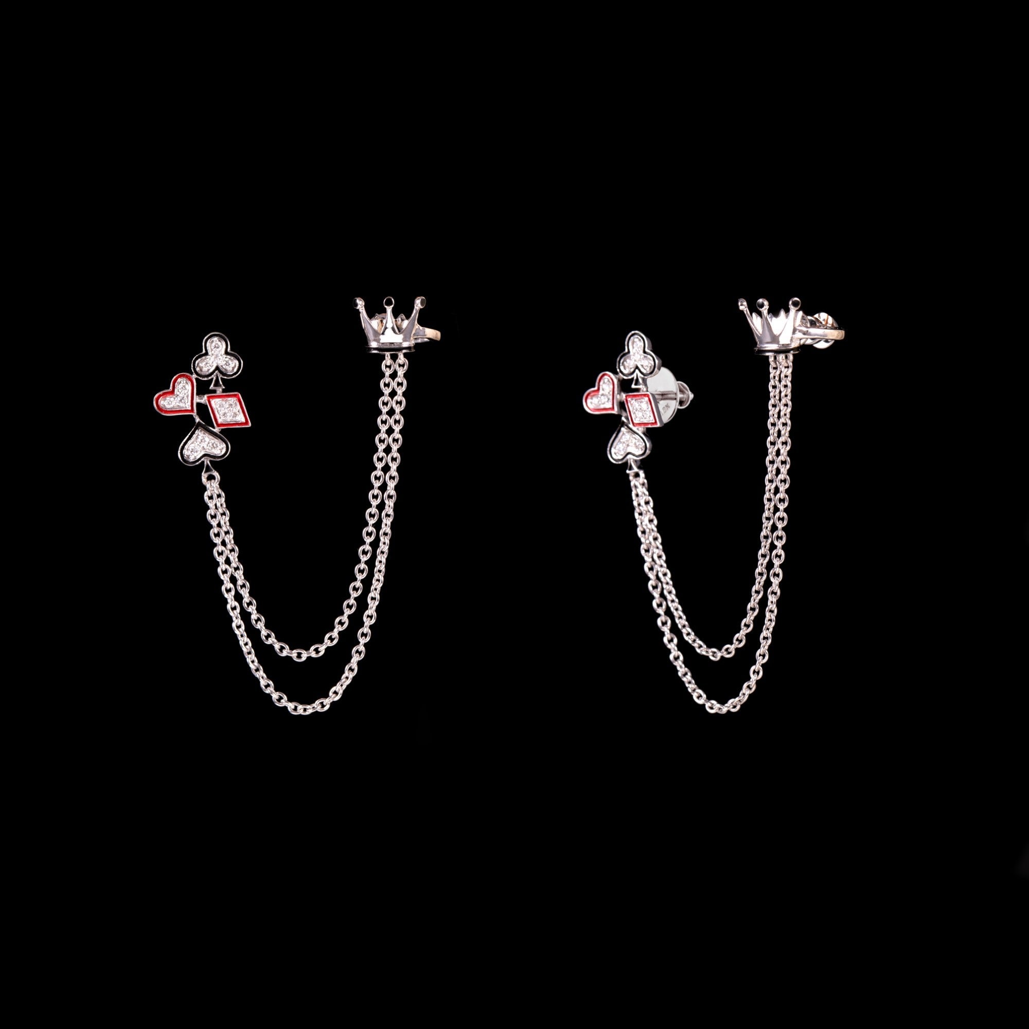Court Cards Diamond Earrings
