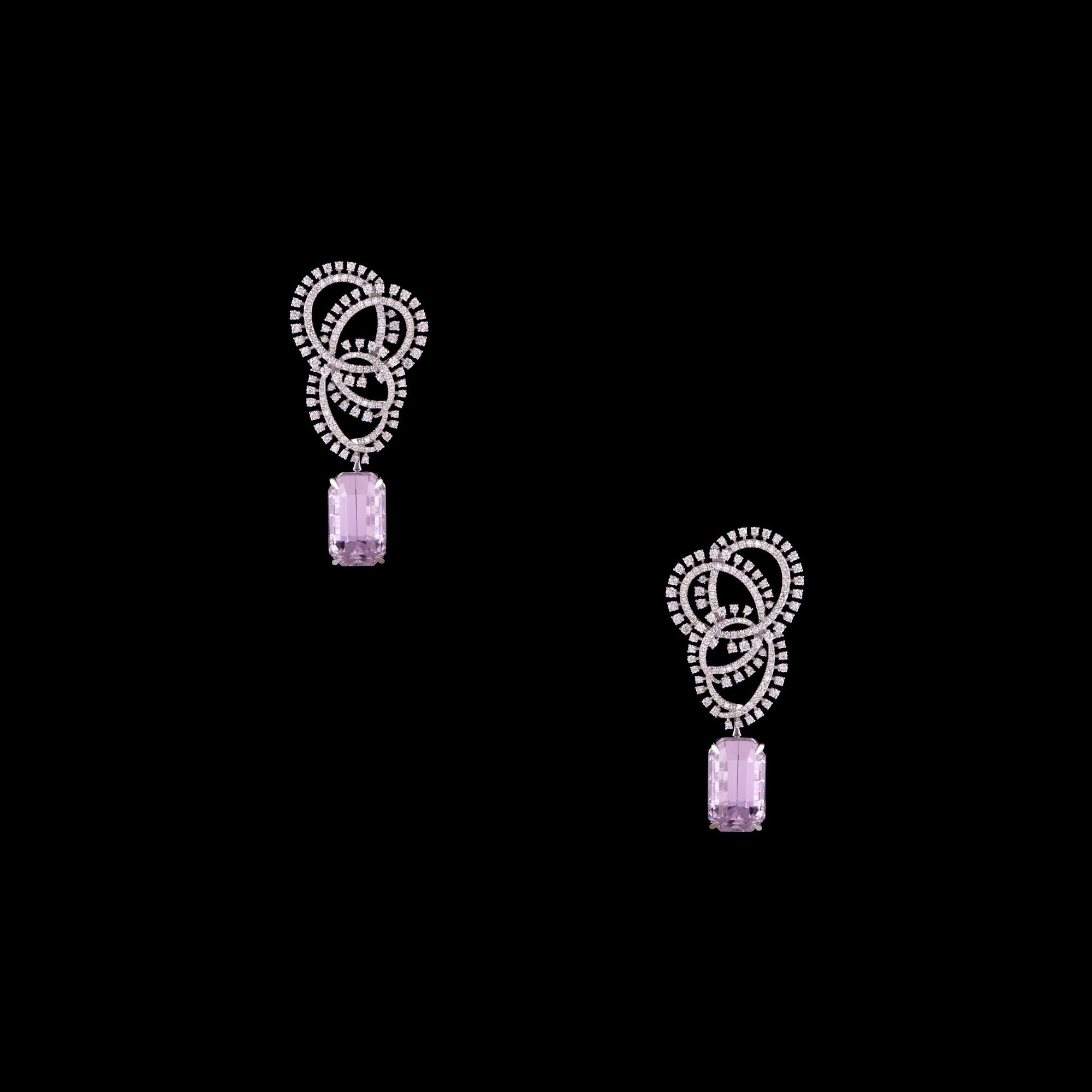 Entwined Kunzite Earrings