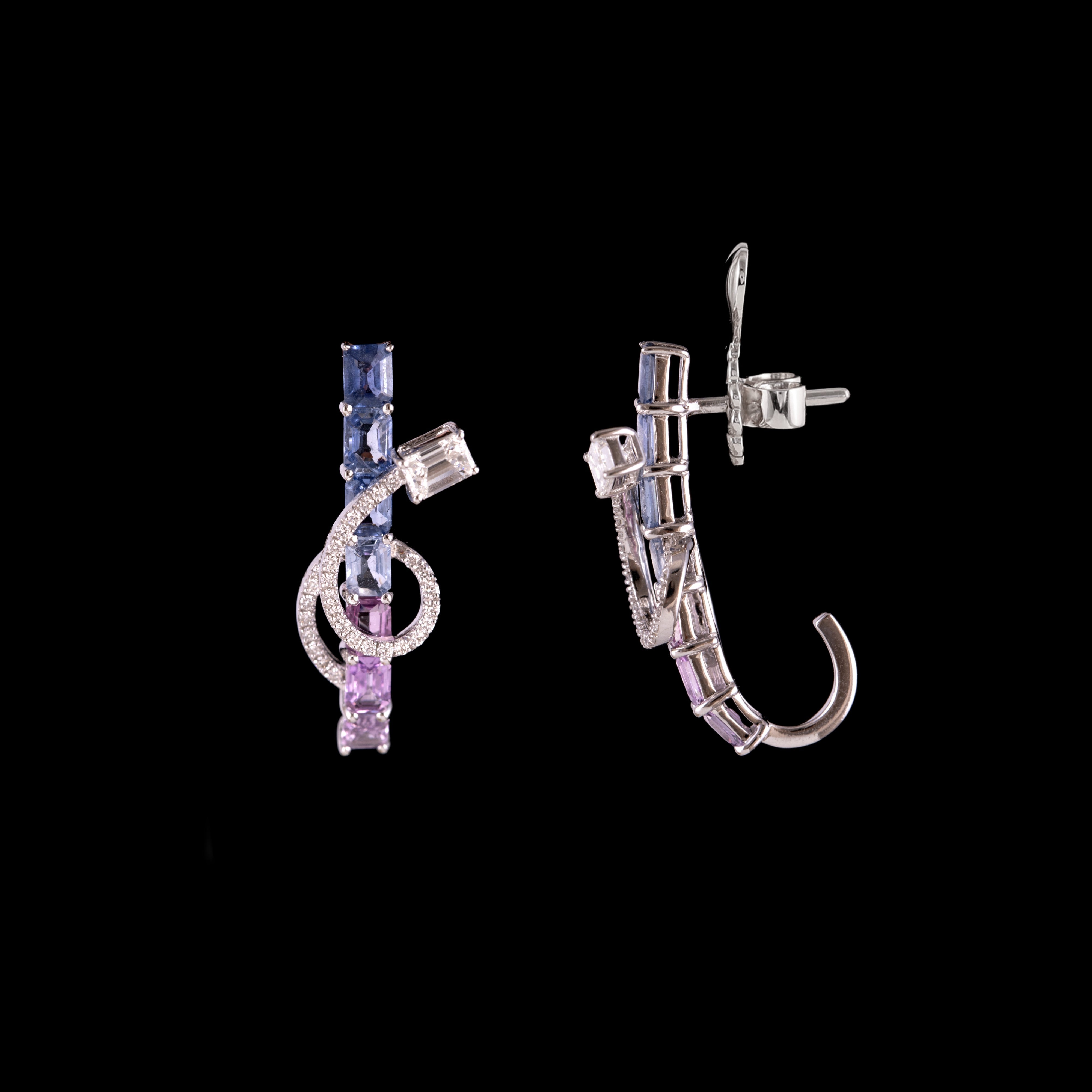 Cotton Candy Sapphire Earrings