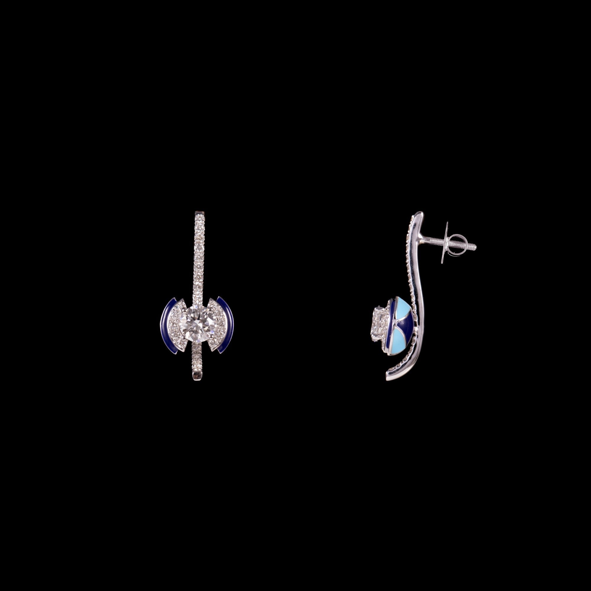 Cinched In Blue Earrings