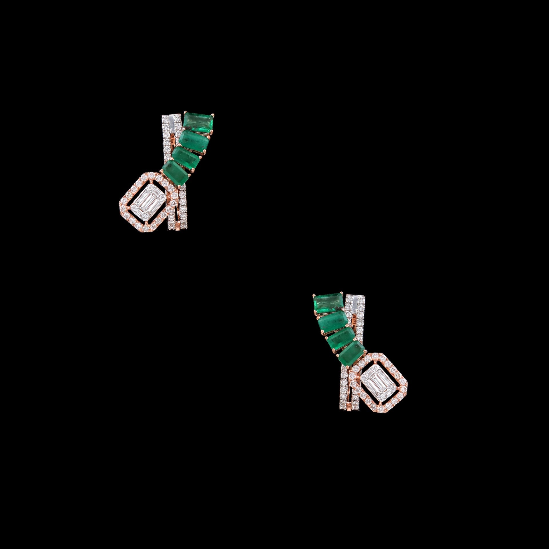 Cascade of Emeralds Earrings