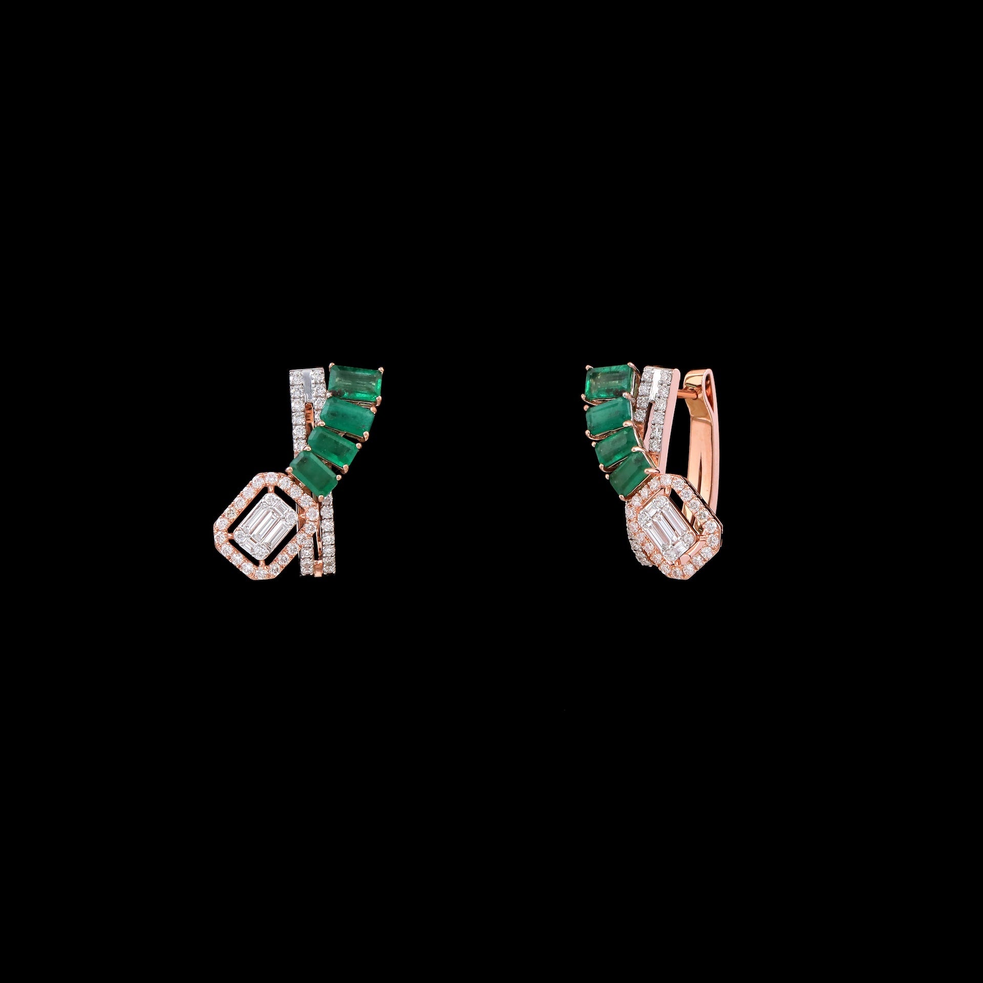 Cascade of Emeralds Earrings