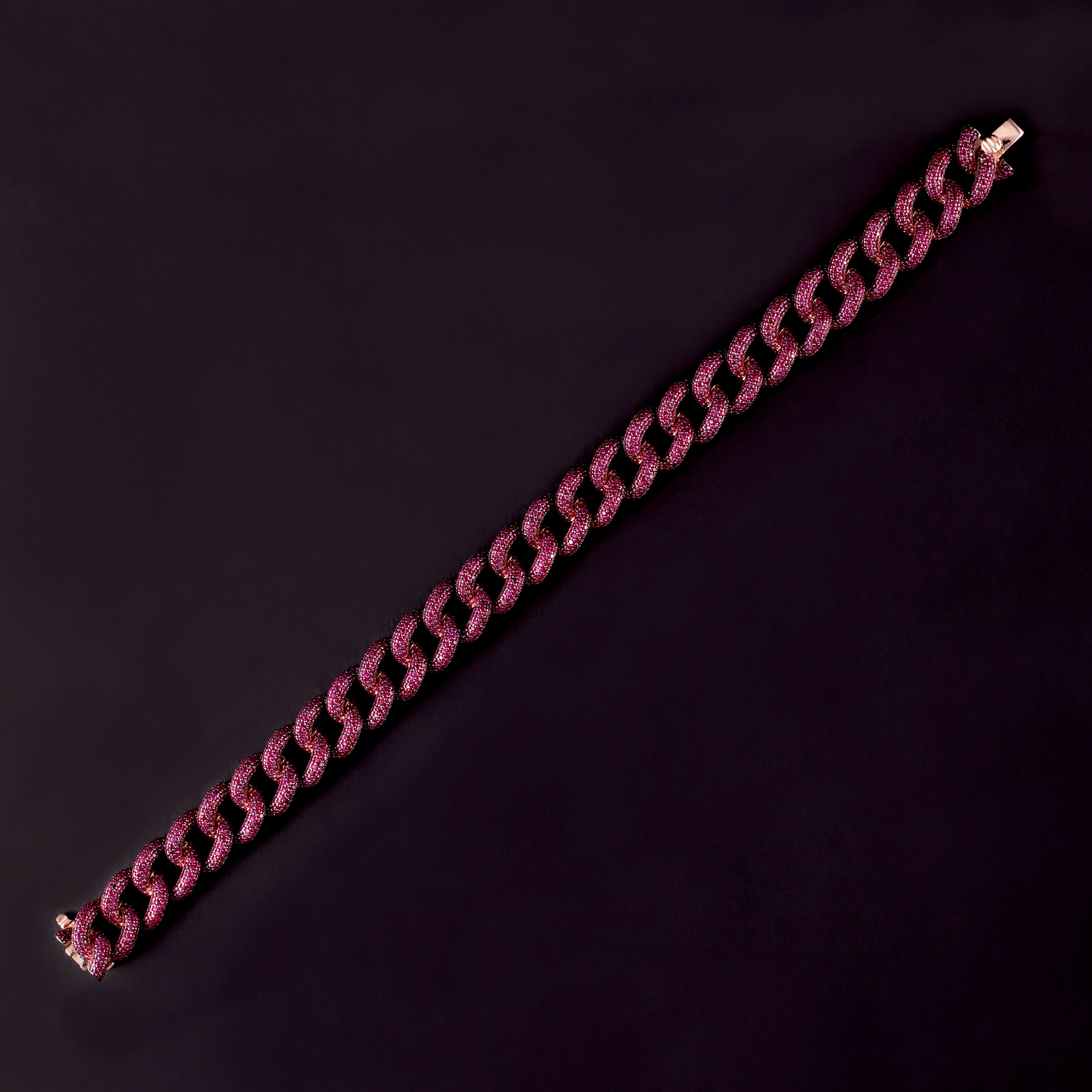 Ruby Cuban Link Bracelet