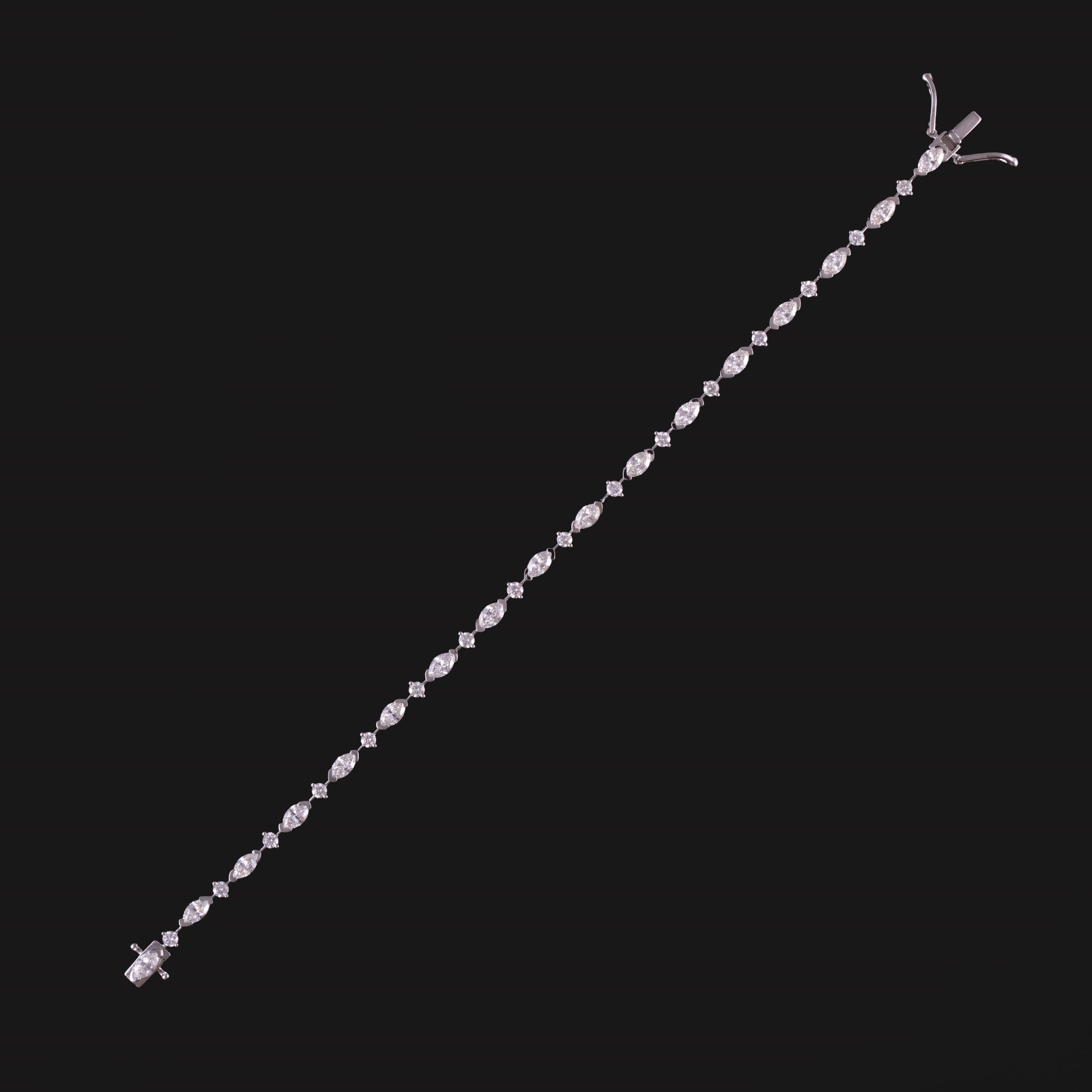 Jessamine Round - Marquise Tennis Bracelet