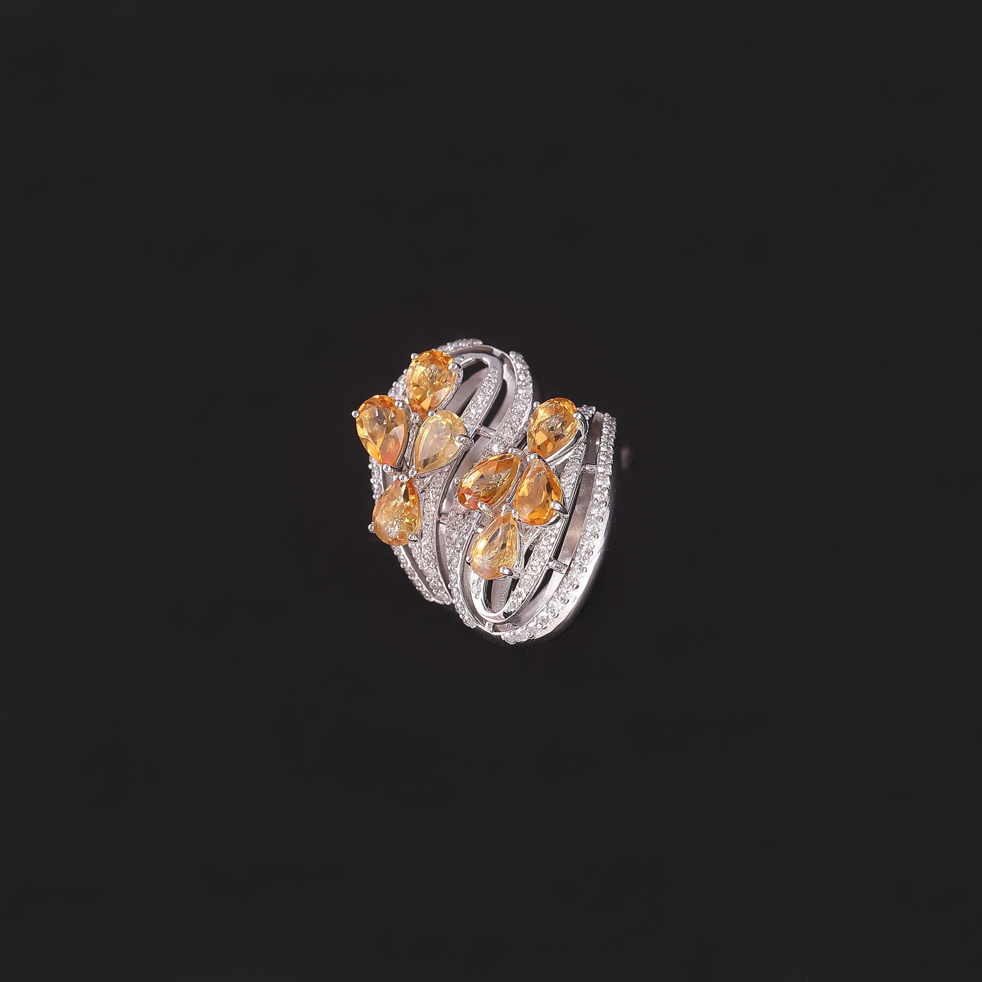 Soft Ember Citrine Ring