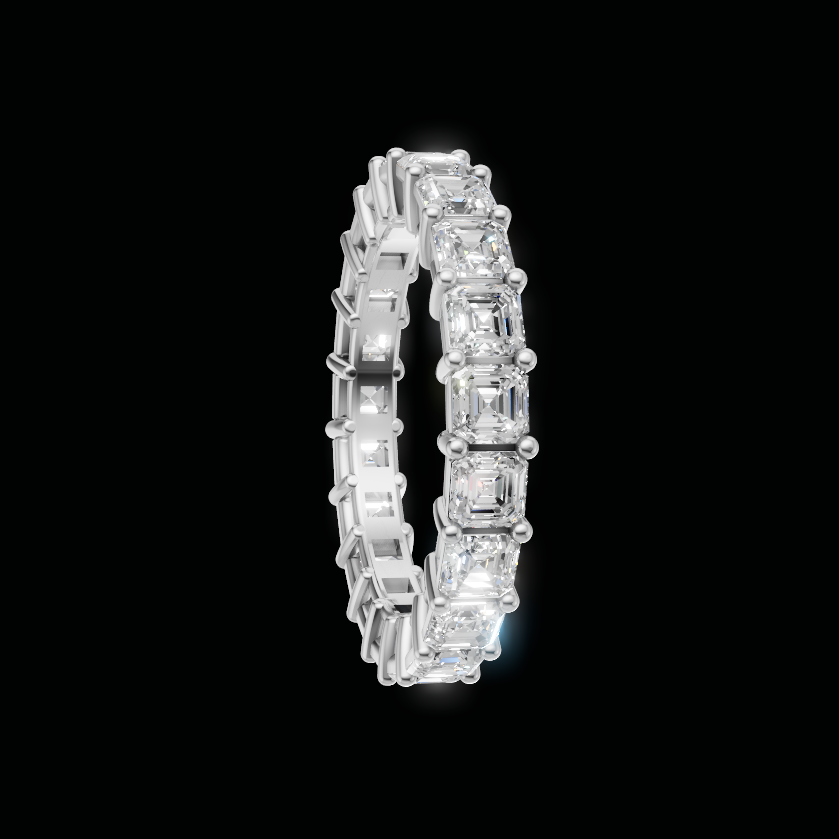 Asscher Eternity Band
