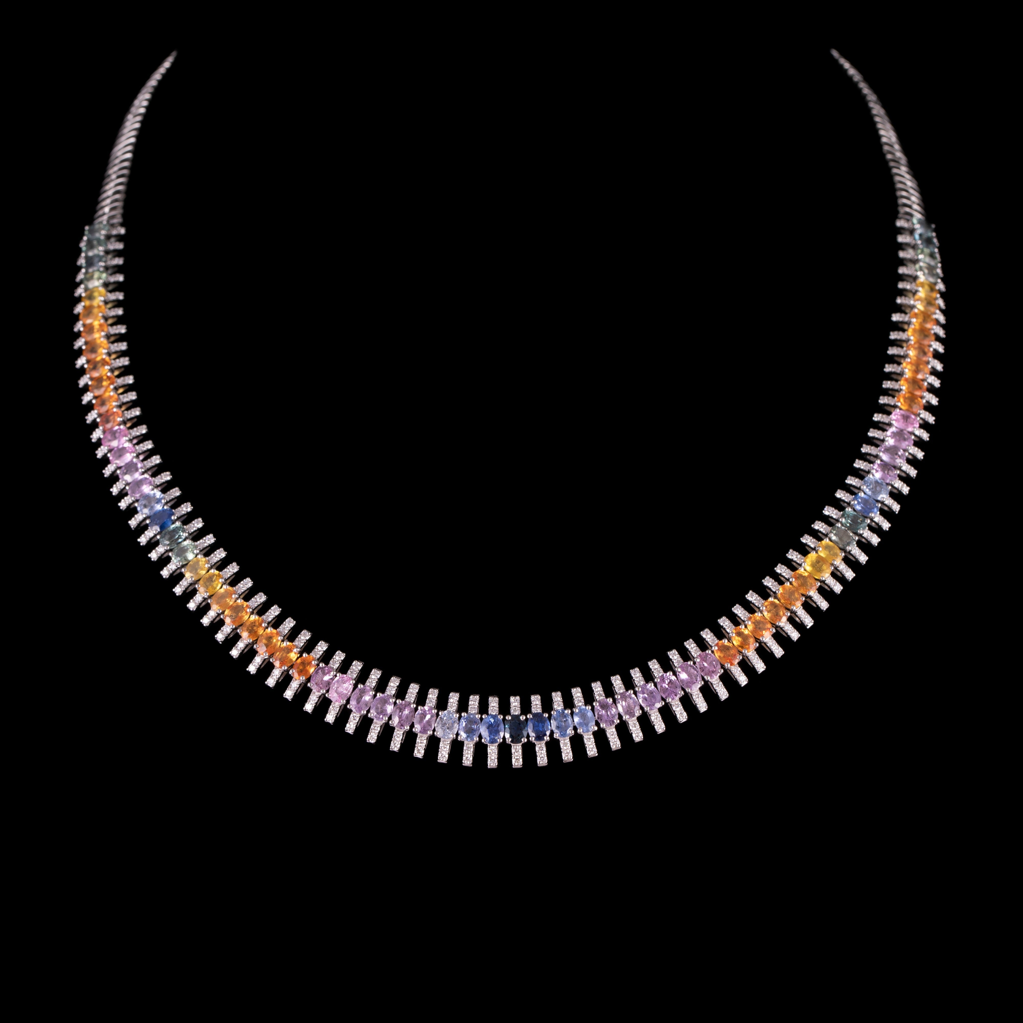 Kaleidoscope Sapphire Necklace