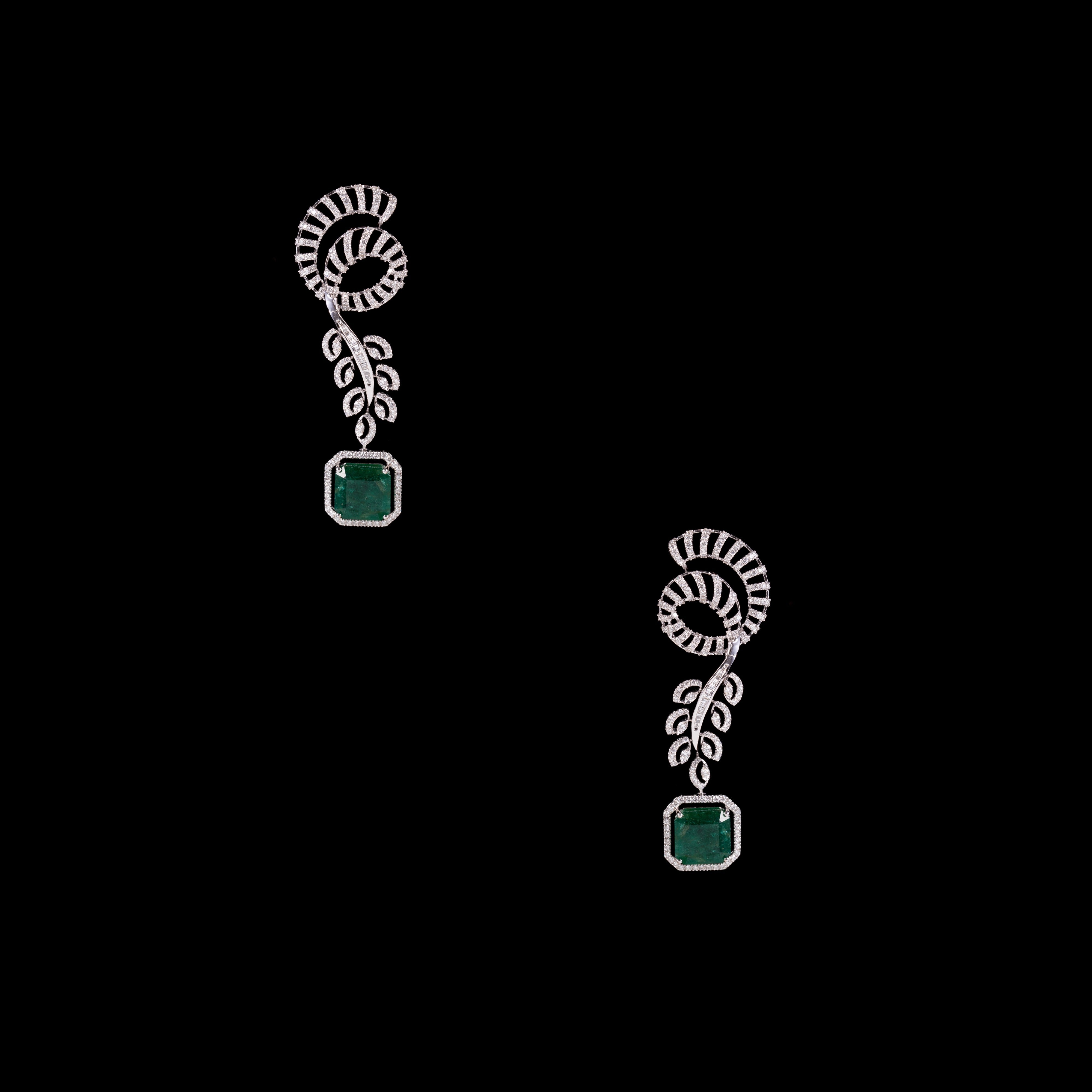 Couronne Emerald Earrings