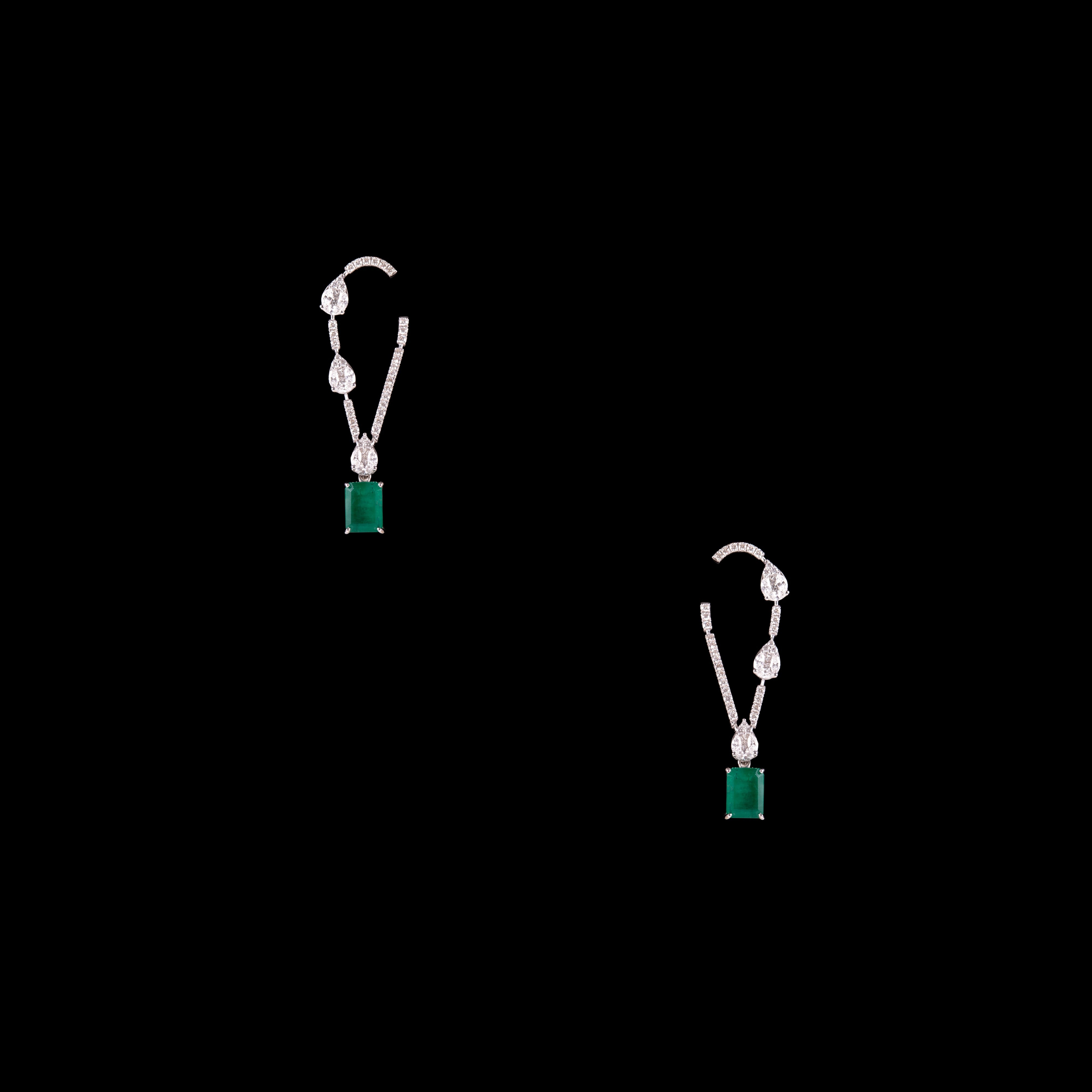 Wild Thistle Emerald Earrings