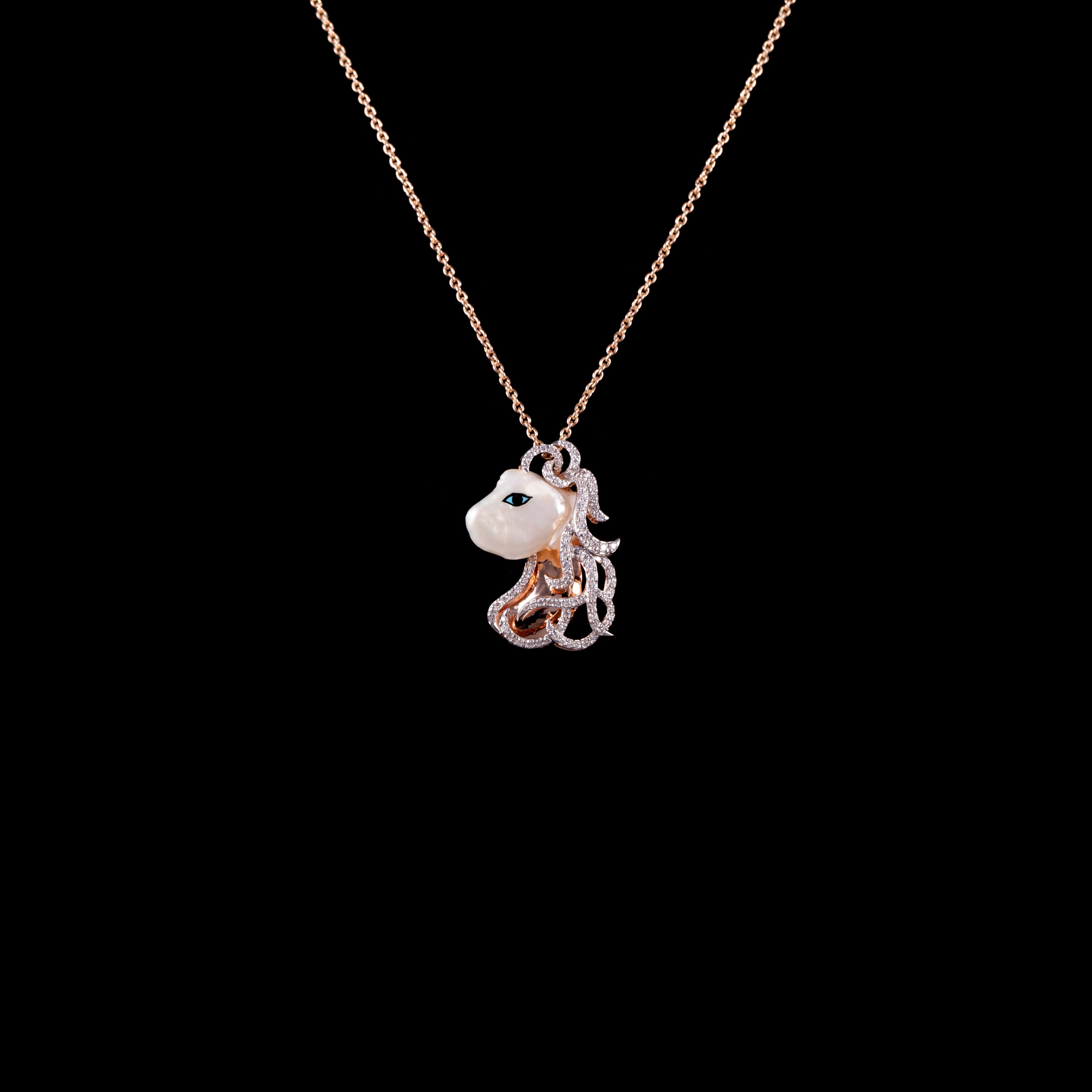 Ivory Mare Baroque Pearl Pendant