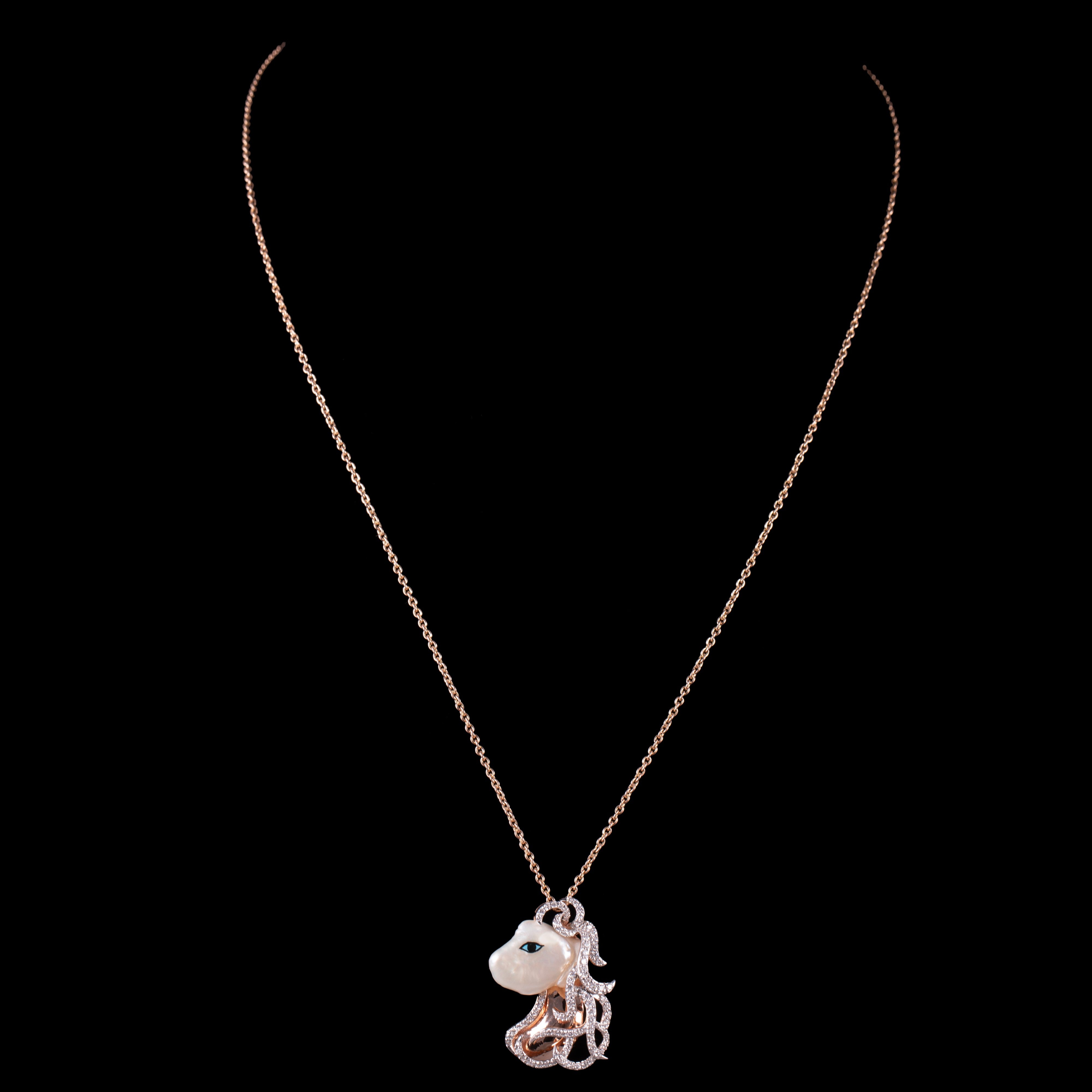 Ivory Mare Baroque Pearl Pendant