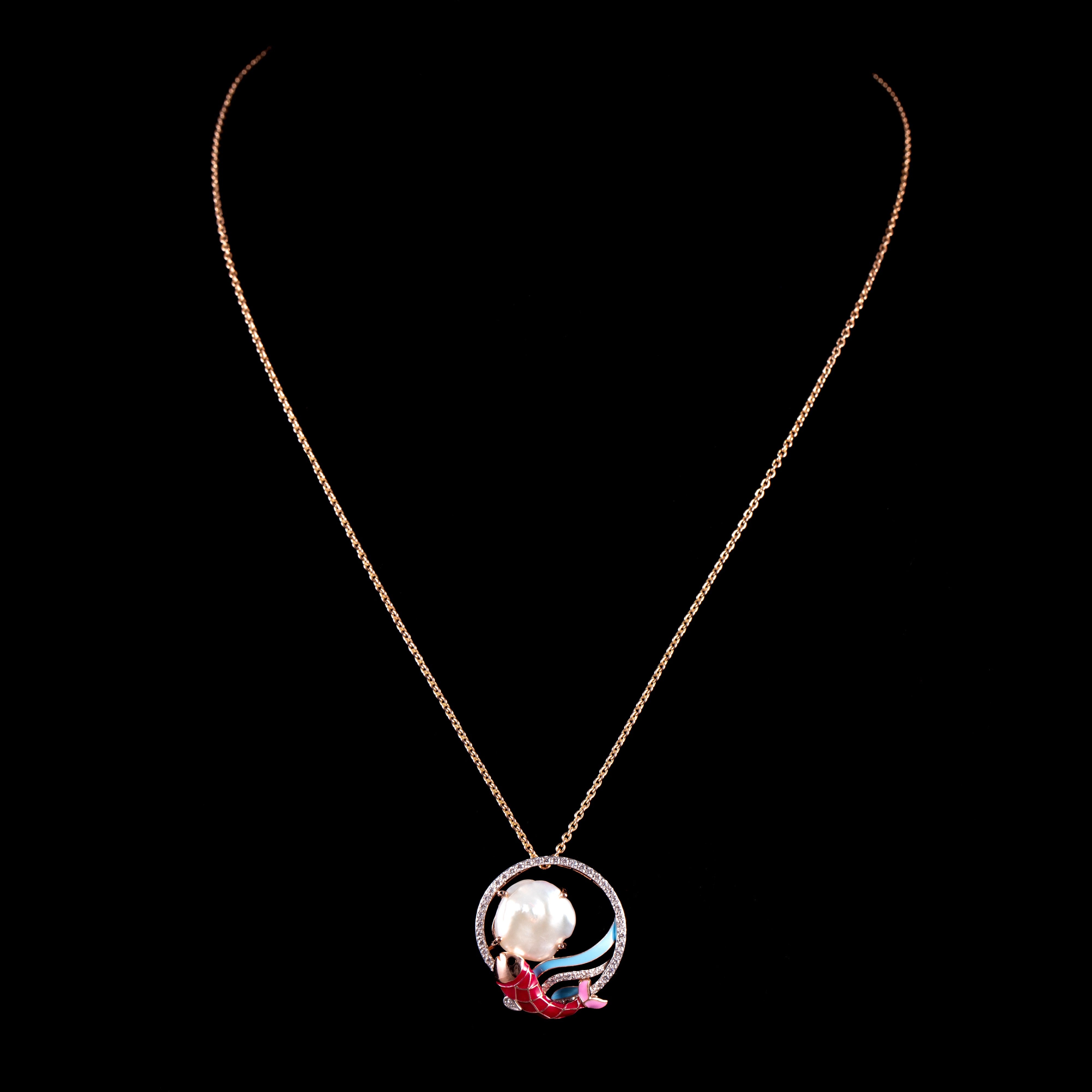 Catch of The Day Baroque Pearl Pendant