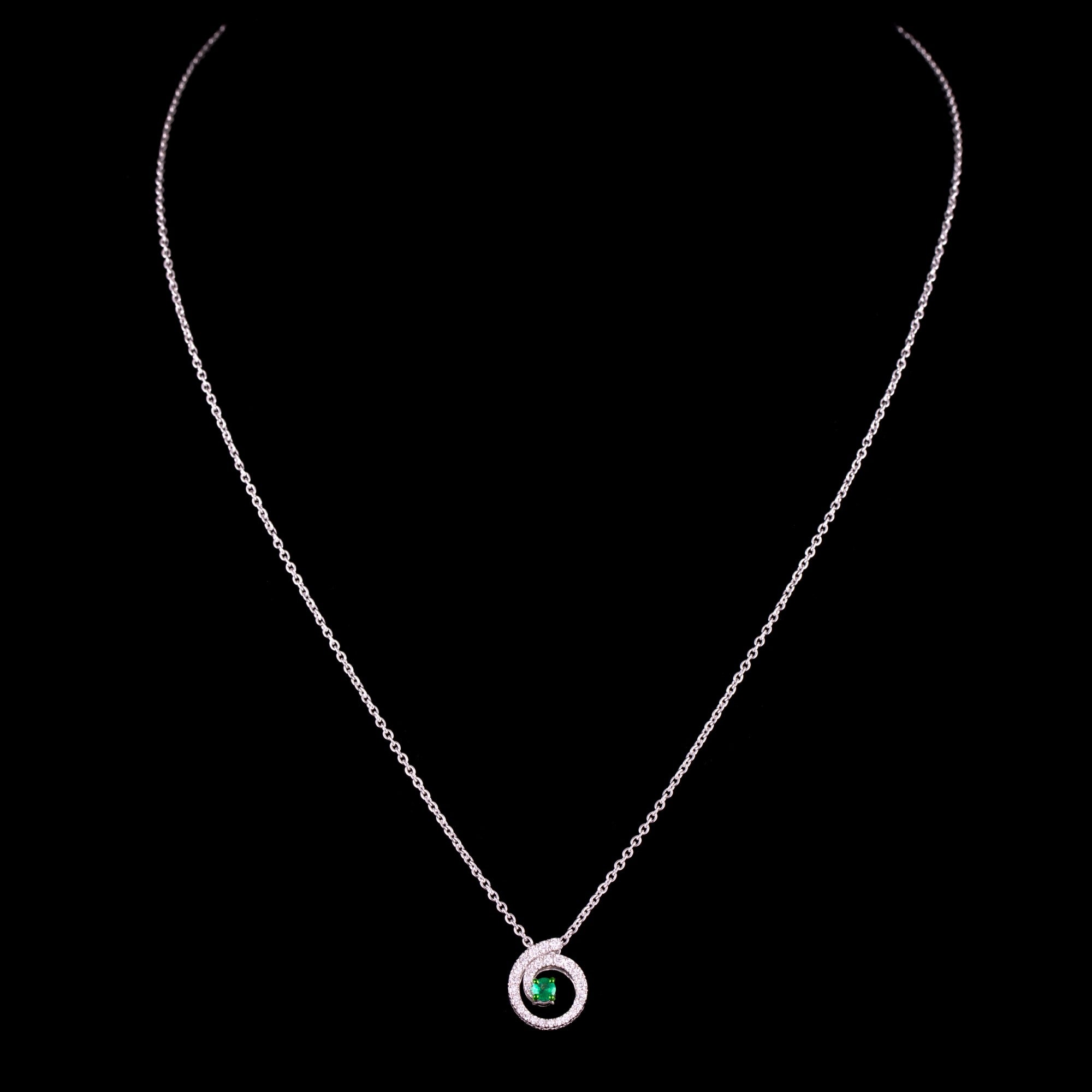 Elara Emerald Pendant